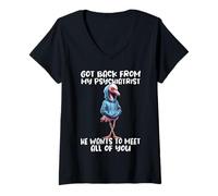 Mujer Dicho De Flamenco Psiquiatra Regresé De Mi Camiseta Cuello V