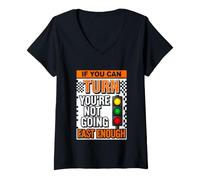 Mujer Dicho Divertido si te vuelves no va lo Suficiente Camiseta Cuello V