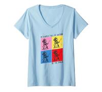 Mujer Dicho Divertidos Banjo-Instrument Perros Dachshund-Dog Banjo Camiseta Cuello V