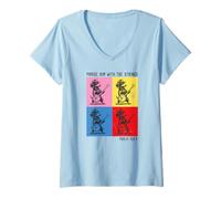 Mujer Dicho Divertidos Banjo-Instrument Perros Dachshund-Dog Banjo Camiseta Cuello V
