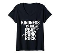 Mujer Dicho humorístico La bondad es el Verdadero Punk Rock Mujeres Hombres Camiseta Cuello V
