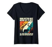 Mujer Dicho Motivacional Good Better Best Never Let It Rest It Camiseta Cuello V