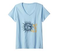 Mujer Dicho sarcástico Que no es mi Culpa con Artsy Sun Camiseta Cuello V