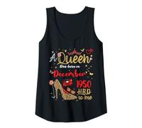 Mujer Diciembre Cumpleaños Nació Una Reina en Diciembre 1950 Diciembre Camiseta sin Mangas