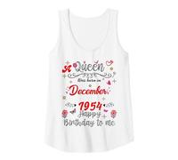 Mujer Diciembre Cumpleaños Nació Una Reina en Diciembre 1954 Diciembre Camiseta sin Mangas