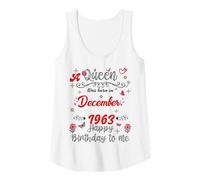 Mujer Diciembre Cumpleaños Nació Una Reina en Diciembre 1963 Diciembre Camiseta sin Mangas