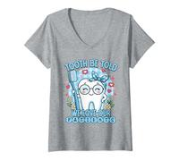Mujer Diente Que Amamos a Nuestros Pacientes Equipo Dental Camiseta Cuello V