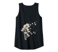 Mujer Dientes de león y Mahjong Tiles Bam Crak Dots Make A Wish Flower Camiseta sin Mangas