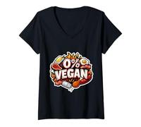 Mujer% Dieta Vegana carnívora cetogénica Paleo cetogénica sin carbohidratos Camiseta Cuello V