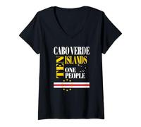 Mujer Diez islas Una Persona Ama Cabo Verde Con Mapa Camiseta Cuello V