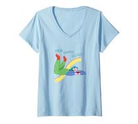 Mujer Difunde Hummus, no Odio: Divertido Amor por la Paz Vegano Camiseta Cuello V