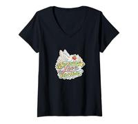Mujer Difundir Amor no Odio ilustración Camiseta Cuello V