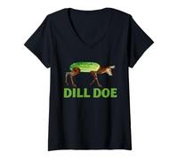Mujer Dill Doe Pickle Funny Reno Humor Adulto Mujeres Camiseta Cuello V