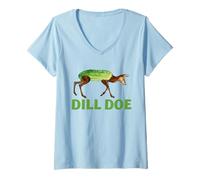 Mujer Dill Doe Pickle Funny Reno Humor Adulto Mujeres Camiseta Cuello V