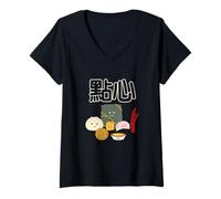 Mujer Dim Sum Family Bao Shaomai Bollos Chinos para el Desayuno Camiseta Cuello V
