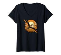 Mujer Dinosaurio Pterodáctilo Camiseta Cuello V