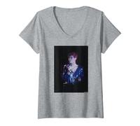 Mujer Dionne Warwick Caminar por El Cantante De Michael Grecco Camiseta Cuello V