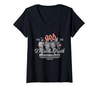 Mujer Dios defiende la Verdad - Y2K Streetwear Camiseta Cuello V