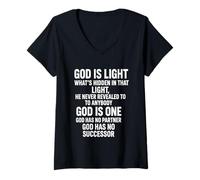 Mujer Dios es luz La Verdad Invisible más allá de la revelación Camiseta Cuello V