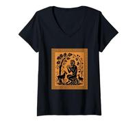 Mujer Dios Griego de la Grecia Salvaje Historia Mitología Griega Camiseta Cuello V