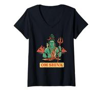 Mujer Dios hindú Shiva Camiseta Cuello V