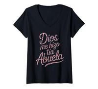 Mujer Dios Me Hizo Tía Abuela Cristiano La Mejor Tía Abuela Camiseta Cuello V