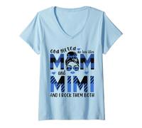 Mujer Dios me regaló a tittles mamá y Mimi Abuela Día de la Madre Camiseta Cuello V