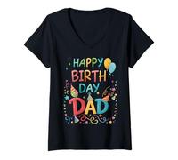 Mujer Dios mío, es el cumpleaños de mi Padre Feliz para mí Padre papá Camiseta Cuello V