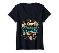 Mujer Dios mío, es el cumpleaños de mi papá Camiseta Cuello V