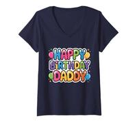 Mujer Dios mío, es el cumpleaños de mi papá, Feliz cumpleaños, Abuelo Camiseta Cuello V