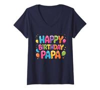 Mujer Dios mío, es el cumpleaños de mi papá, Feliz cumpleaños, Abuelo Camiseta Cuello V