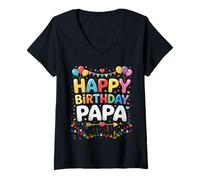Mujer Dios mío, es el cumpleaños de mi papá, Feliz cumpleaños, Papi Camiseta Cuello V
