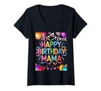 Mujer Dios mío, es la Familia del cumpleaños de mi mamá Camiseta Cuello V