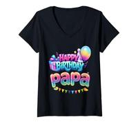 Mujer Dios mío, es mi cumpleaños de papá Camiseta Cuello V