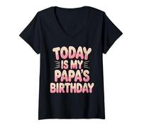 Mujer Dios mío, es mi cumpleaños de papá Camiseta Cuello V