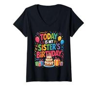 Mujer Dios mío, es mi Hermana Cumpleaños Camiseta Cuello V