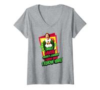 Mujer Dios mío, Papá Noel, lo conozco, alegría navideña Camiseta Cuello V