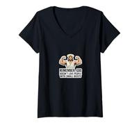 Mujer Dios no ama los bíceps pequeños Funny Swole Jesús Gimnasio Humor Camiseta Cuello V