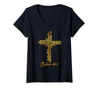 Mujer Dios, Nuestro Amparo Y Fortaleza. Salmo 46:1, Biblia Camiseta Cuello V