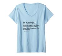 Mujer Dios Nunca Falla la fe Cristiana en Jesucristo Camiseta Cuello V