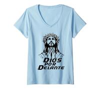 Mujer Dios Por Delante Mexicans Jesus Christ Christian Bible Verse Camiseta Cuello V
