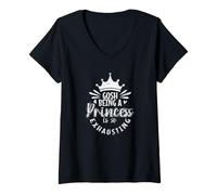 Mujer Dios, ser una Princesa es Tan agotadora Fatiga Real Camiseta Cuello V