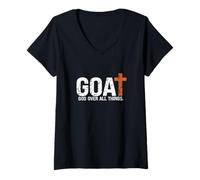 Mujer Dios sobre todas las cosas. Está buscando a Jesús. El mejor Camiseta Cuello V