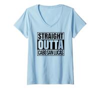 Mujer Directamente Salida Cabo San Lucas México Mexicana Baja California Camiseta Cuello V