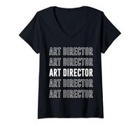 Mujer Director de Arte Camiseta Cuello V