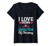 Mujer Director de Enfermería Don Apreciación Amor Ser Don Enfermera Camiseta Cuello V