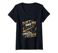 Mujer Director de música No me Hagas Usar mi Voz de Director Camiseta Cuello V
