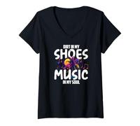 Mujer Dirt in my Shoes Music in my Soul Camiseta Cuello V