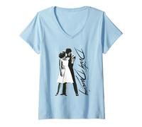 Mujer Dirty Dancing Black and White Photo and Logo Vintage Movie Camiseta Cuello V