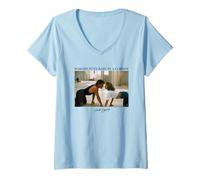 Mujer Dirty Dancing Johnny and Baby Photo Vintage Movie Camiseta Cuello V